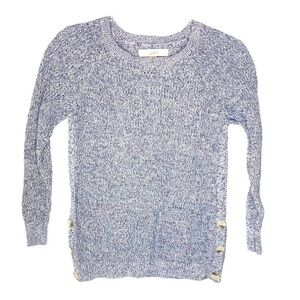 LOFT Cotton Sweater Side button detail